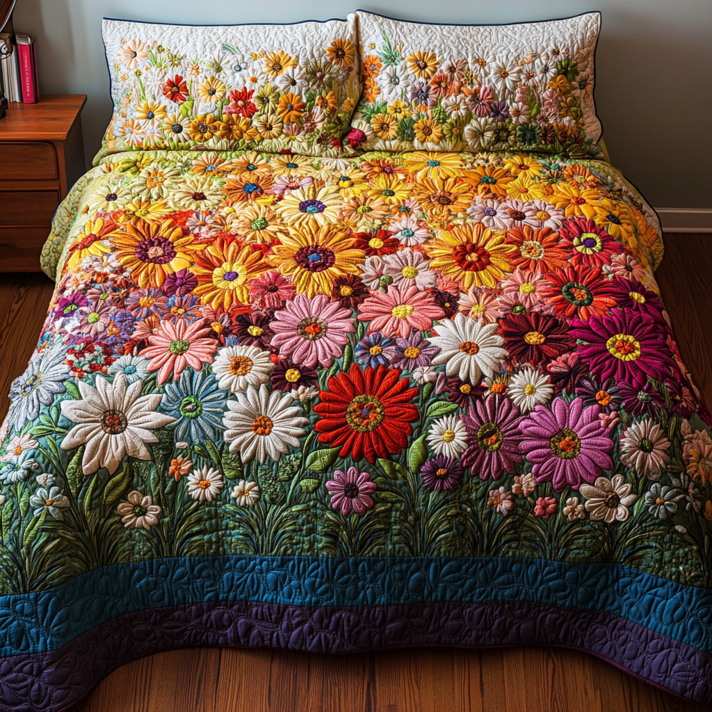 Bloom Dreams Quilted Bedding Set Cool Bedroom Decor Something Special For Fathers Day