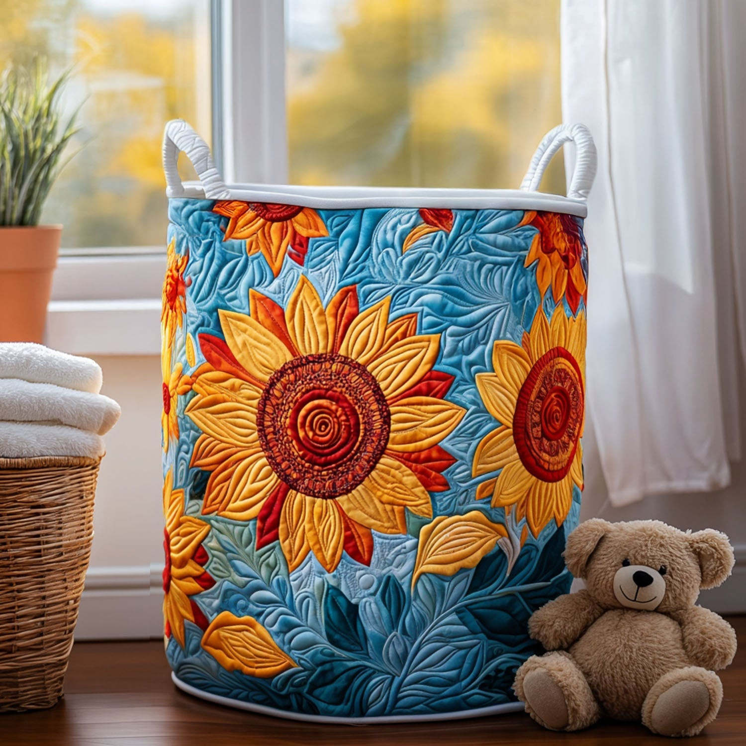 Blooming Bright Quilted Laundry Basket Unusual Laundry Basket Target Mothers Day Gifts