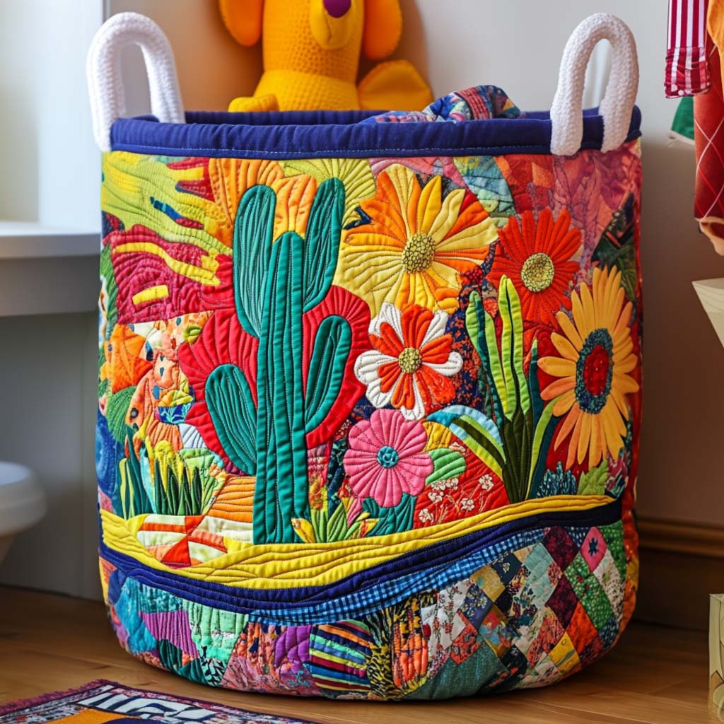 Blooming Desert Quilted Laundry Basket Laundry Bins Meaningful Gifts For Mom