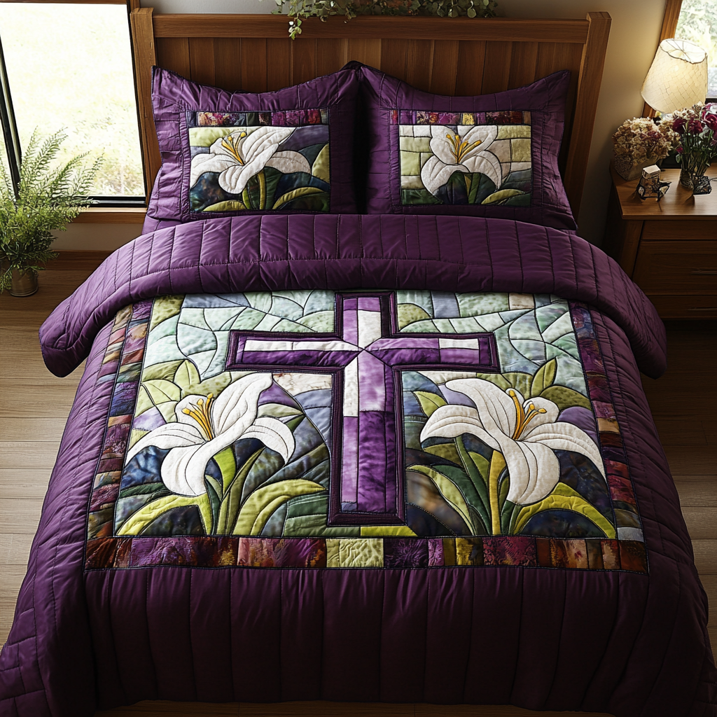 Blooming Fate Quilted Bedding Set Duvet Cover Sheets Christian Gifts For Mom