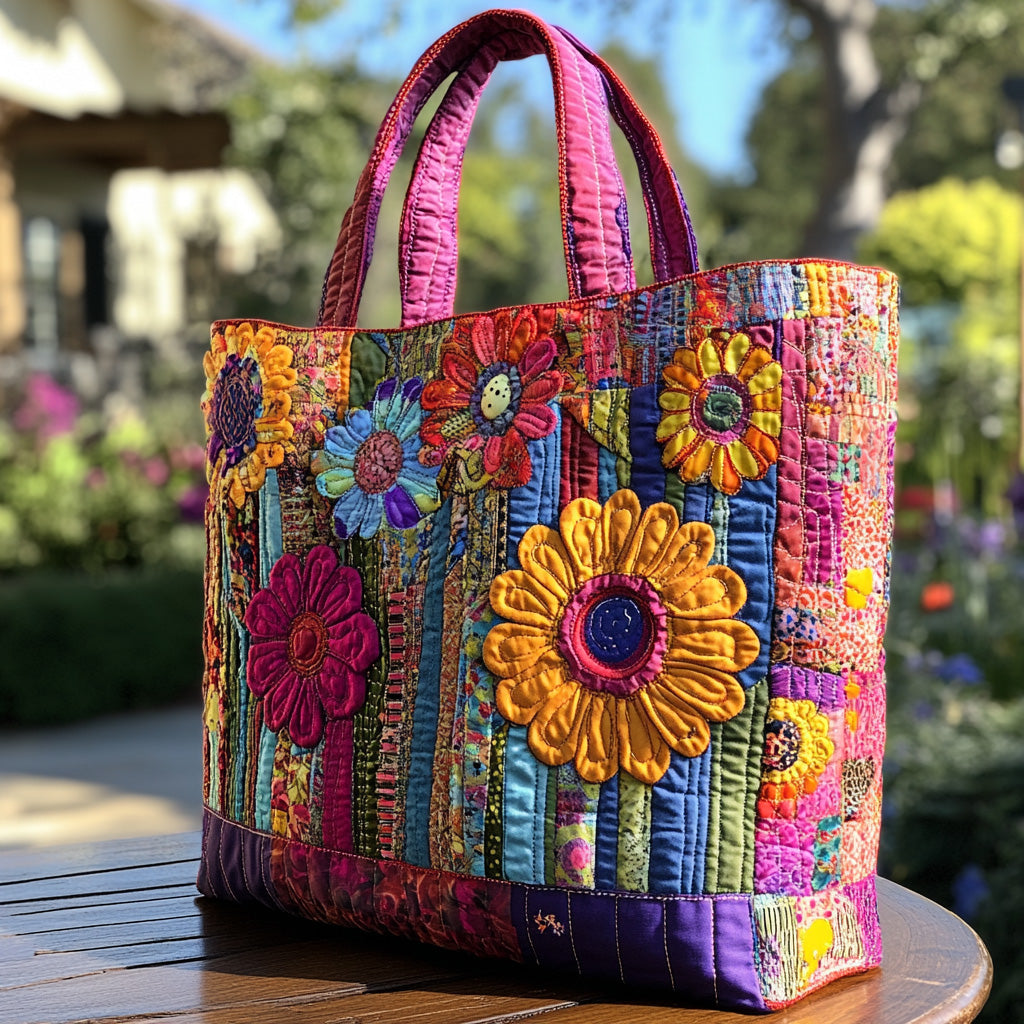 Blooming Soul Quilted Tote Bag Trendy Tote Mother's Day Gifts For Wife