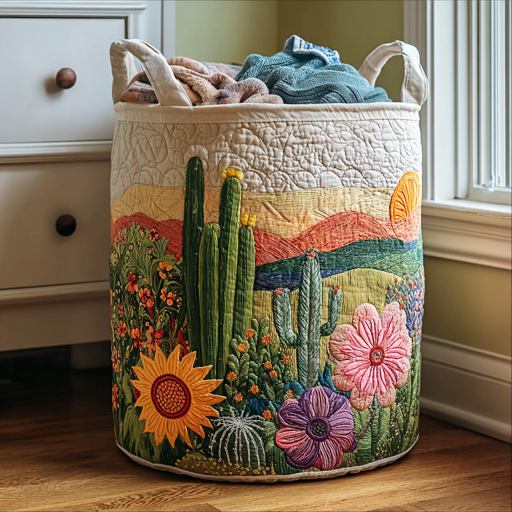 Blooming Spines Quilted Laundry Basket Coolest Laundry Baskets Cute Gifts For Mom