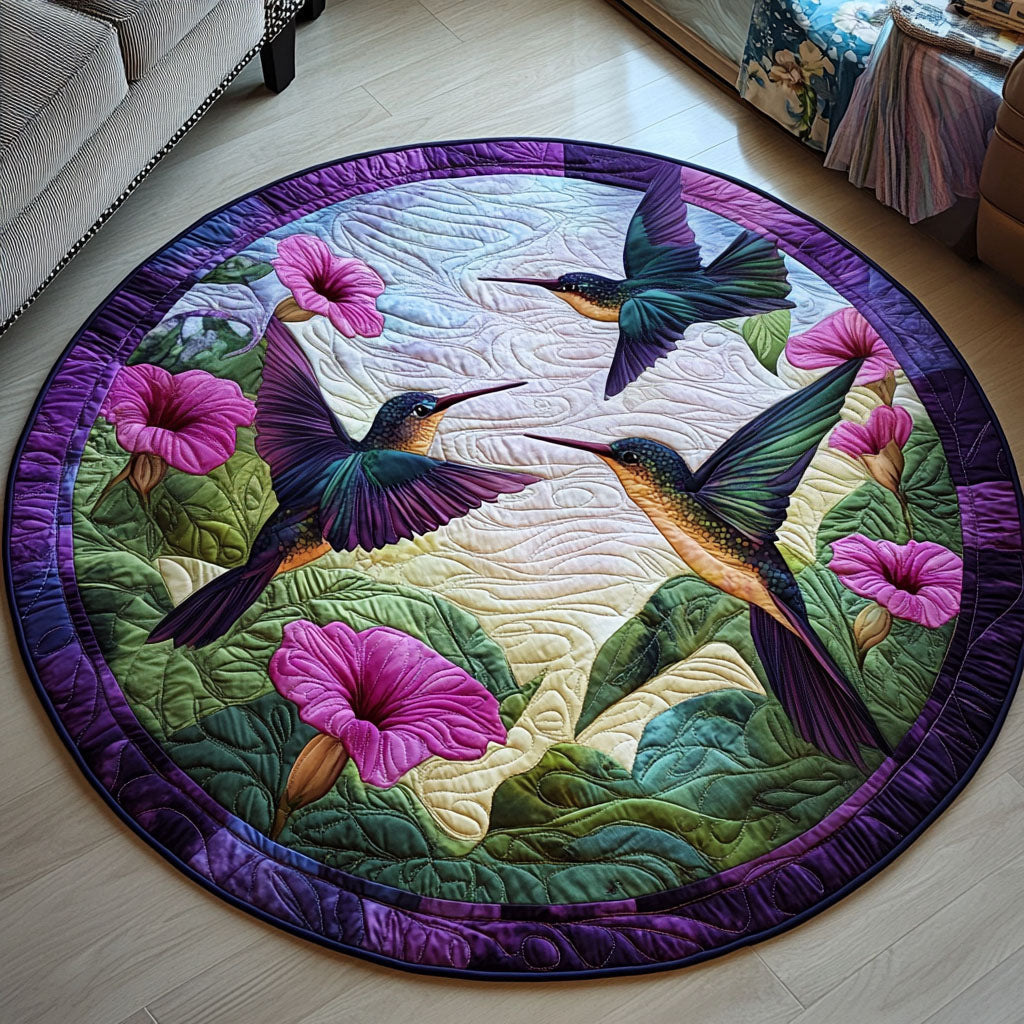 Blossom Breeze Quilted Round Mat Small Round Carpet Rugs Mother S Day Gift Ideas