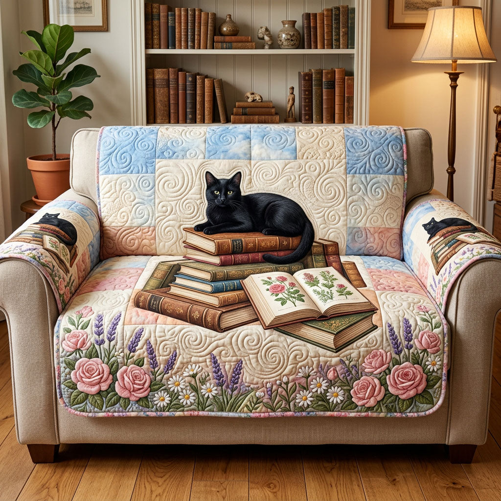 Blossom Library Quilted Sofa Cover Cool Couch Covers Book Themed Birthday Gifts