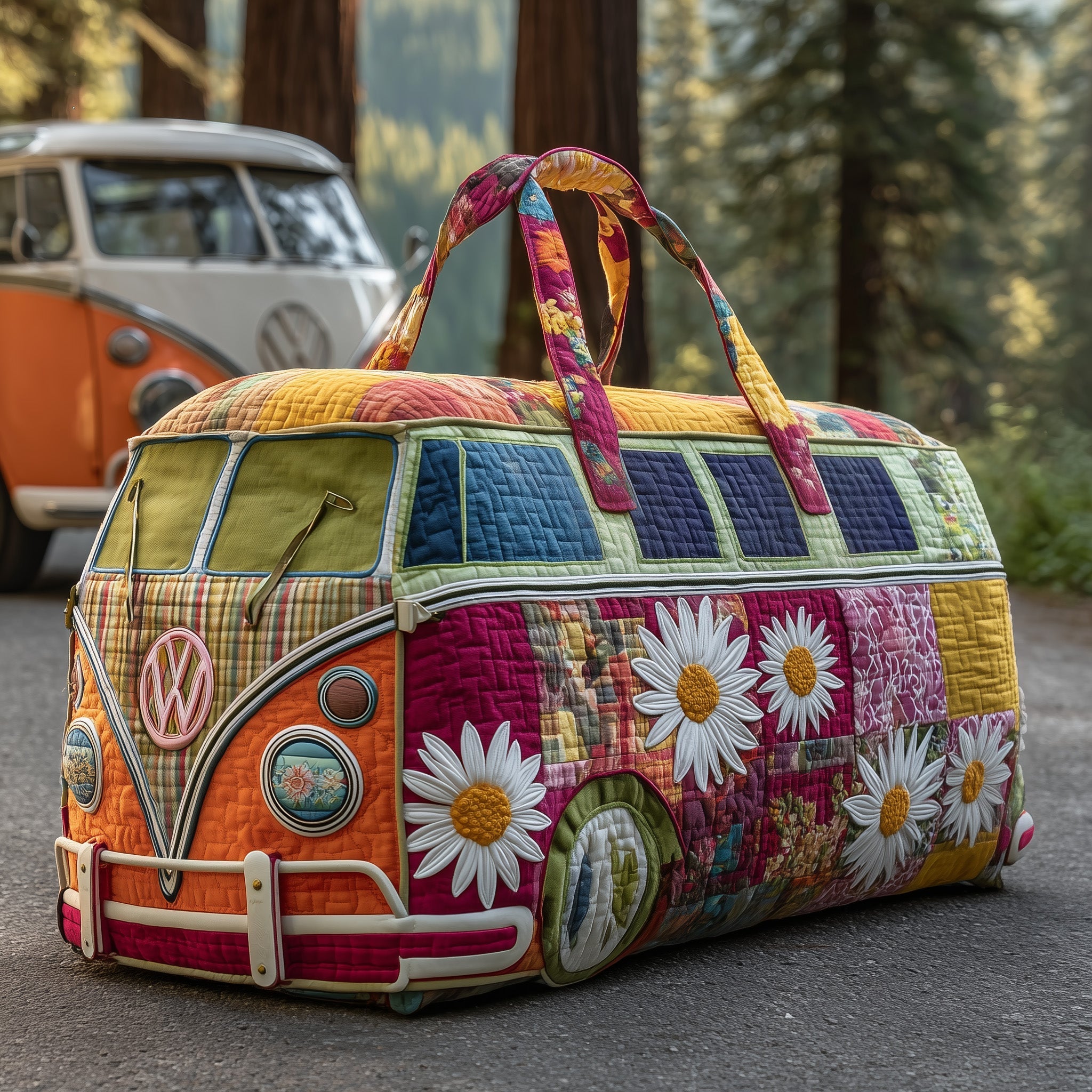 Blossom Path Quilted Duffle Bag Womens Gym Duffle Bag Mothers Birthday Gifts