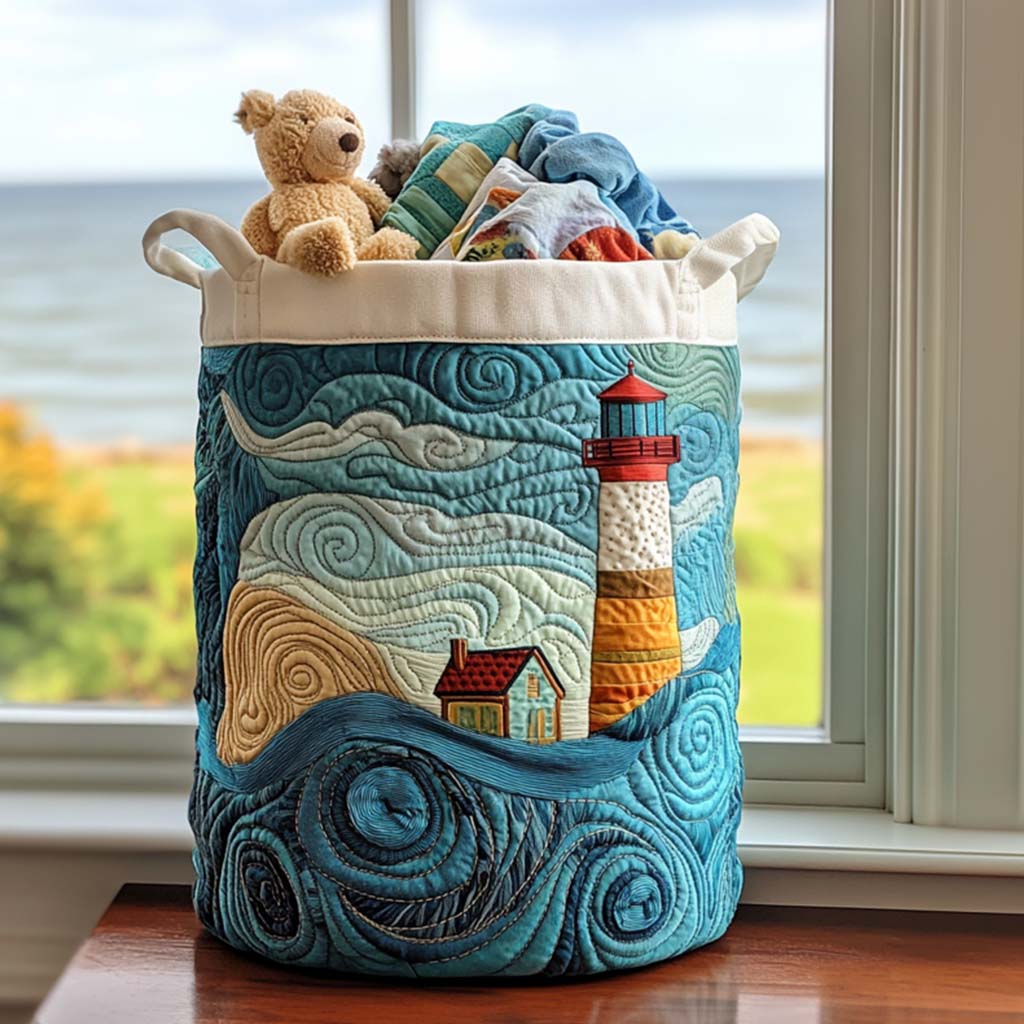 Blue Coast Light Quilted Laundry Basket Laundry Hamper Basket Top Housewarming Gifts