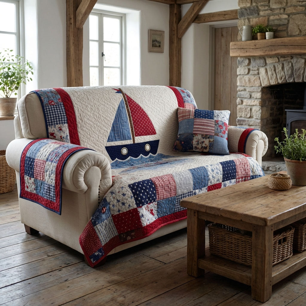 Blue Harbor Quilted Sofa Cover Best Slipcovered Sofas Unique Gifts For Ocean Lovers
