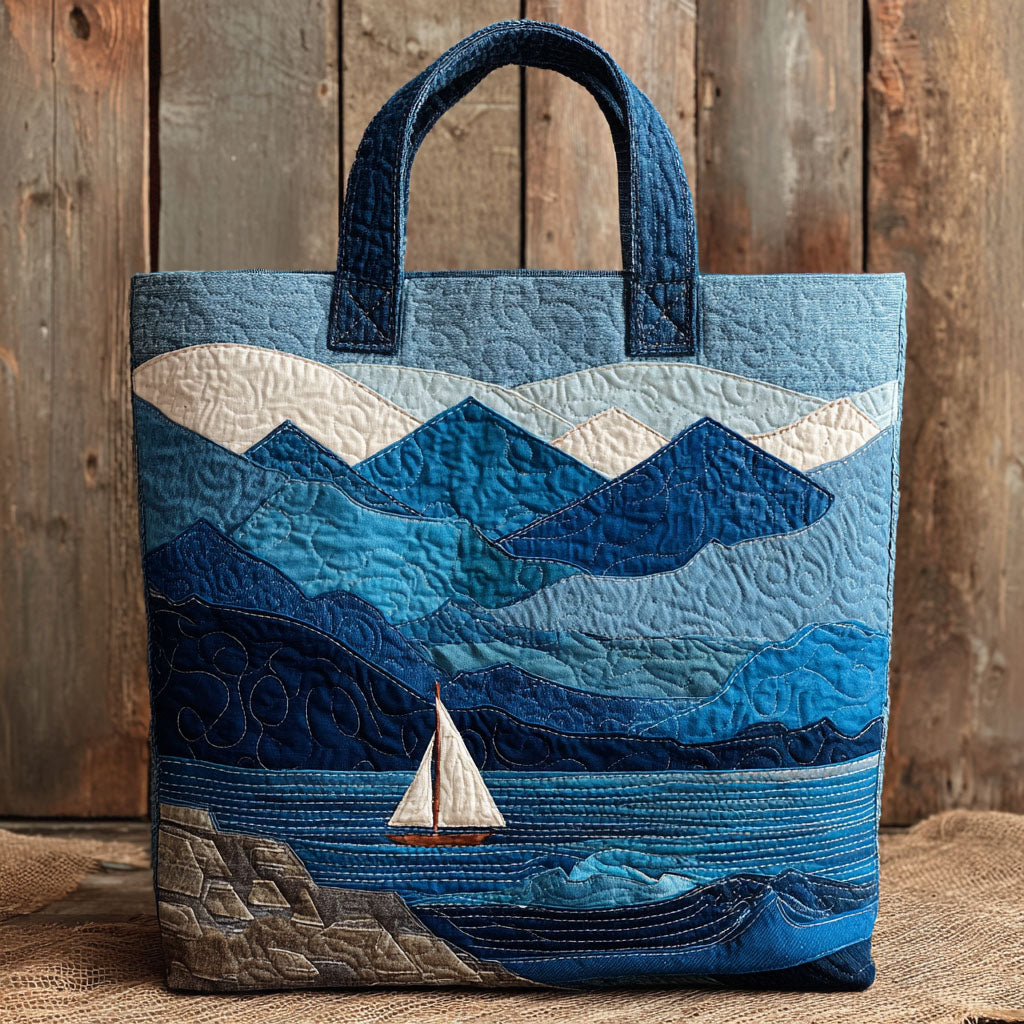 Blue Horizon Quilted Tote Bag The Perfect Tote Bag Useful Gifts For Mom