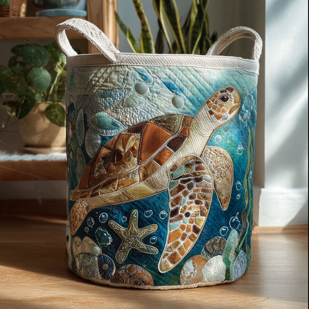 Blue Reef Wanderer Quilted Laundry Basket Good Laundry Baskets Mothers Day Gift Ideas Last Minute