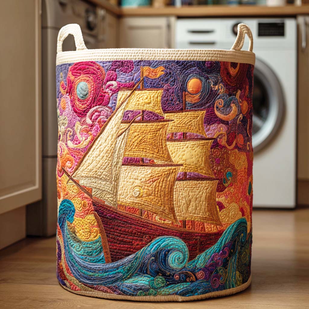 Blue Sail Quilted Laundry Basket Unique Laundry Hamper Best Last Minute Mother's Day Gifts