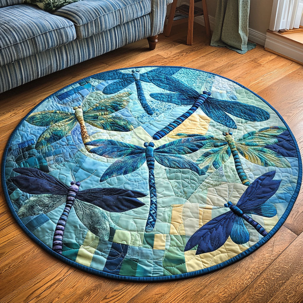Blue Serenity Quilted Round Mat Family Room Ideas Awesome Gifts For Dragon Lovers