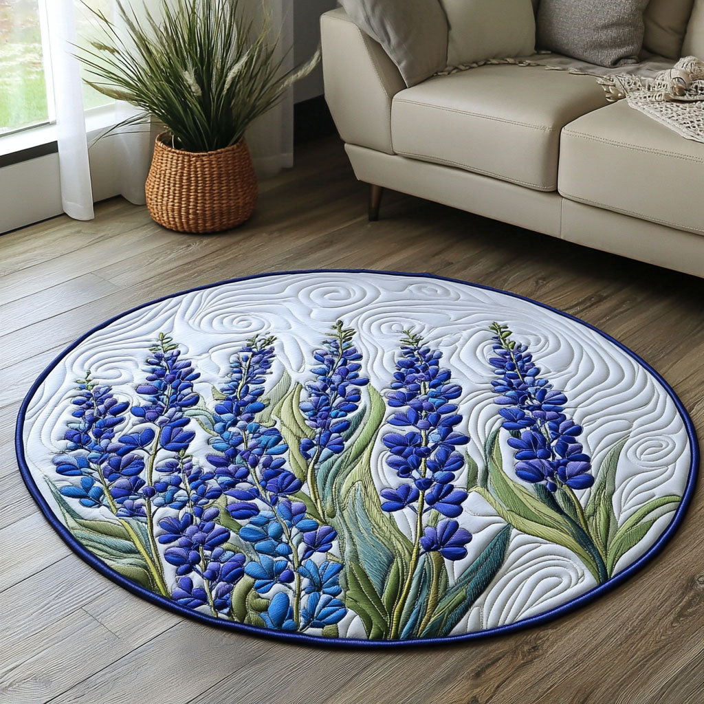 Bluebonnet Bliss Quilted Round Mat Home Decor Styles Texas Gifts To Send