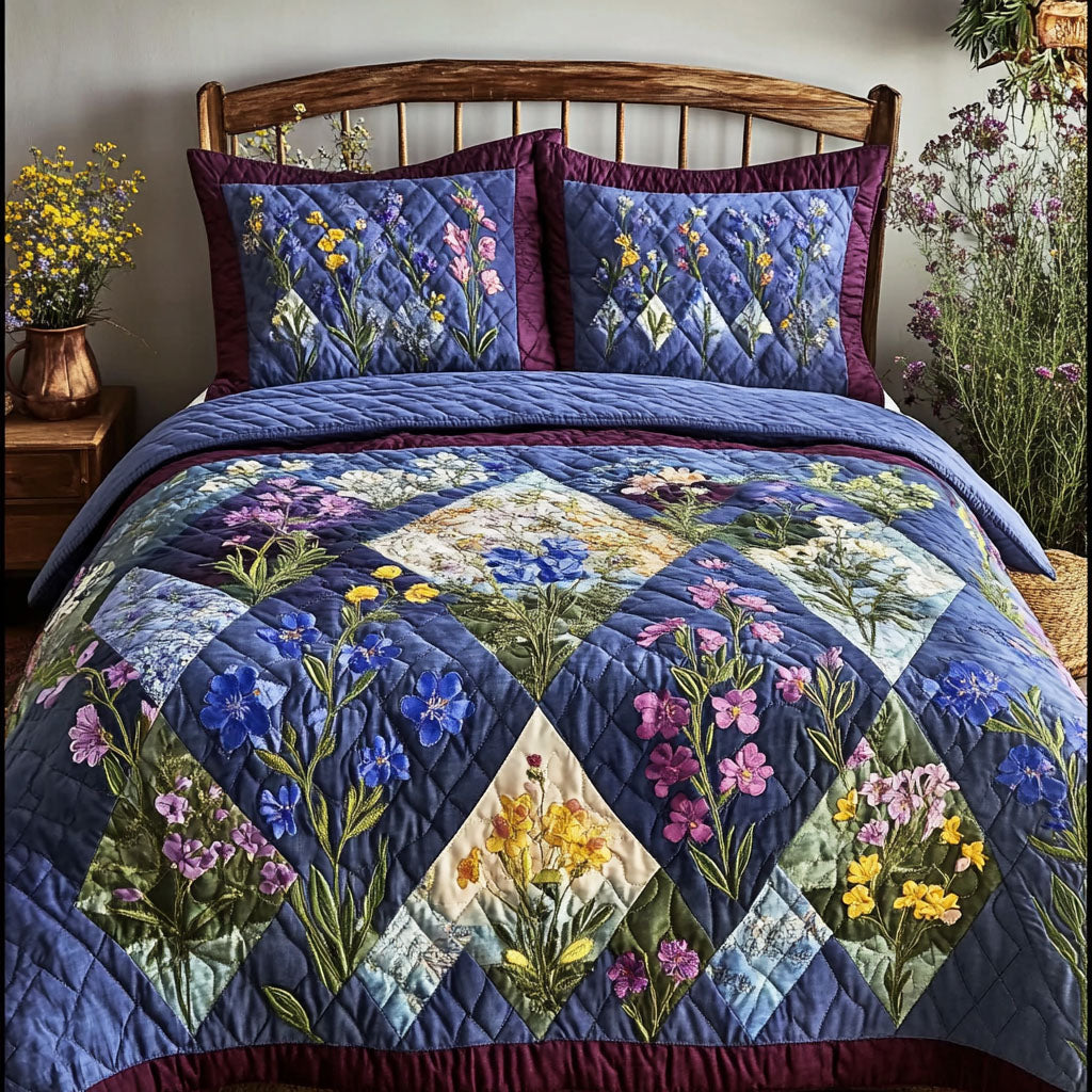 Bluebonnet Charm Quilted Bedding Set Best King Sheets Best Gifts From Texas