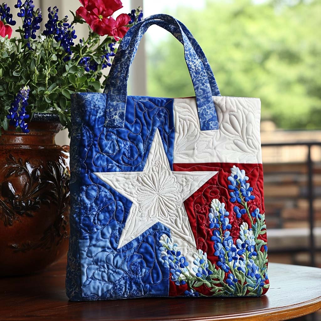 Bluebonnet Rustic Charm Quilted Tote Bag Great Tote Bags Mother's Day Gifts For Daughter