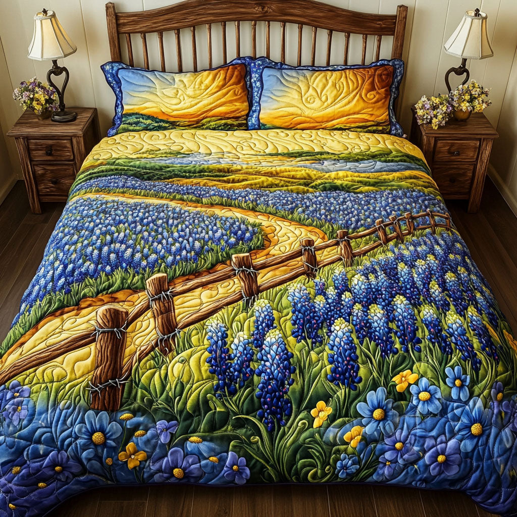 Bluebonnet Trail Quilted Bedding Set Best Sheets Ever Texas Gifts To Ship