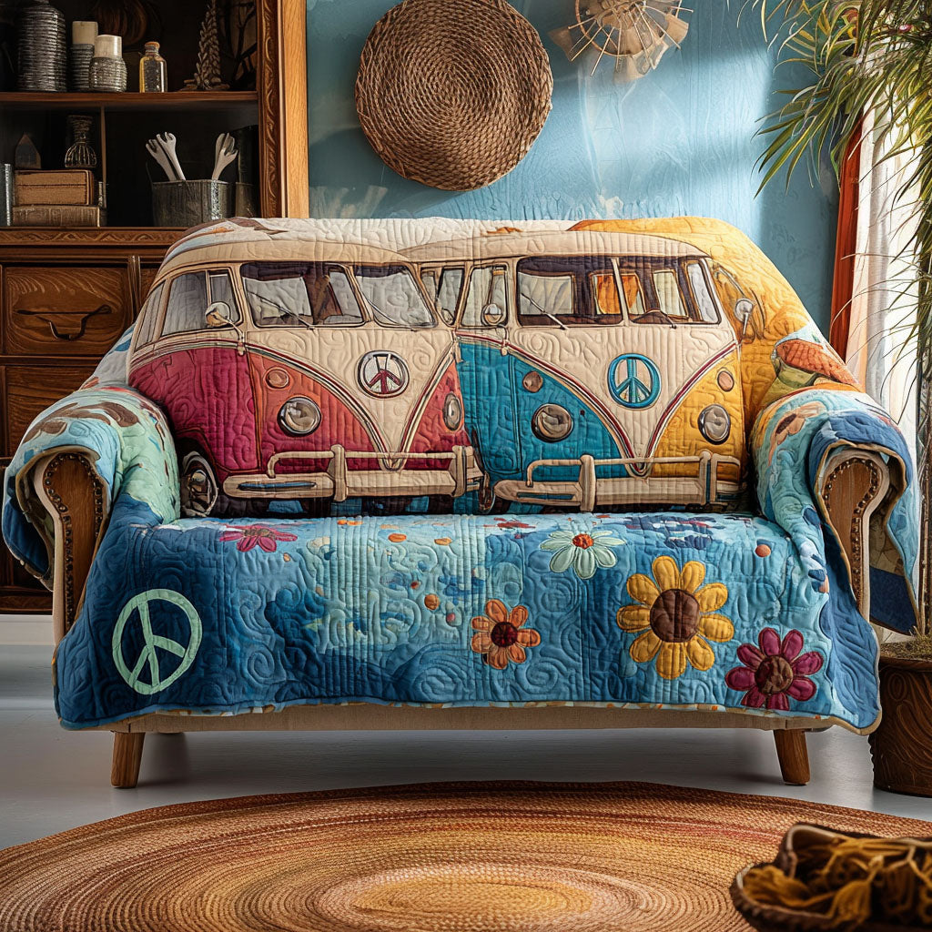 Boho Bloomscape Quilted Sofa Cover Sofa Couch Cover Gift Ideas For Mother In Law