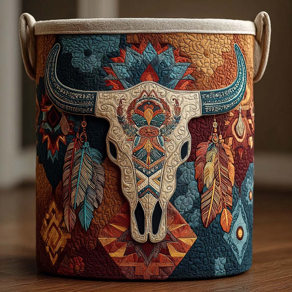 Boho Spirit Quilted Laundry Basket Foldable Laundry Basket Christmas Gift Ideas For Coworkers