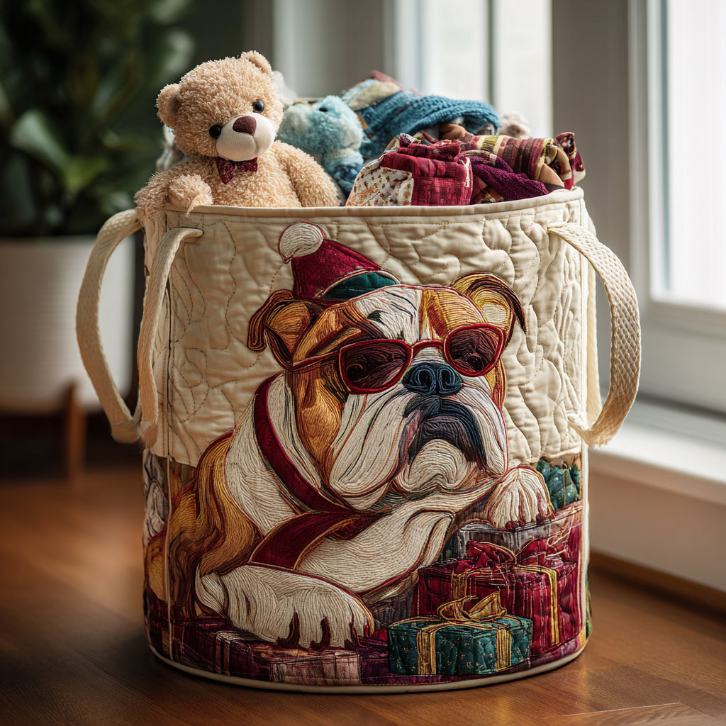 Bold Bulldog Quilted Laundry Basket Basket For Laundry Gifts For Frenchie Lovers