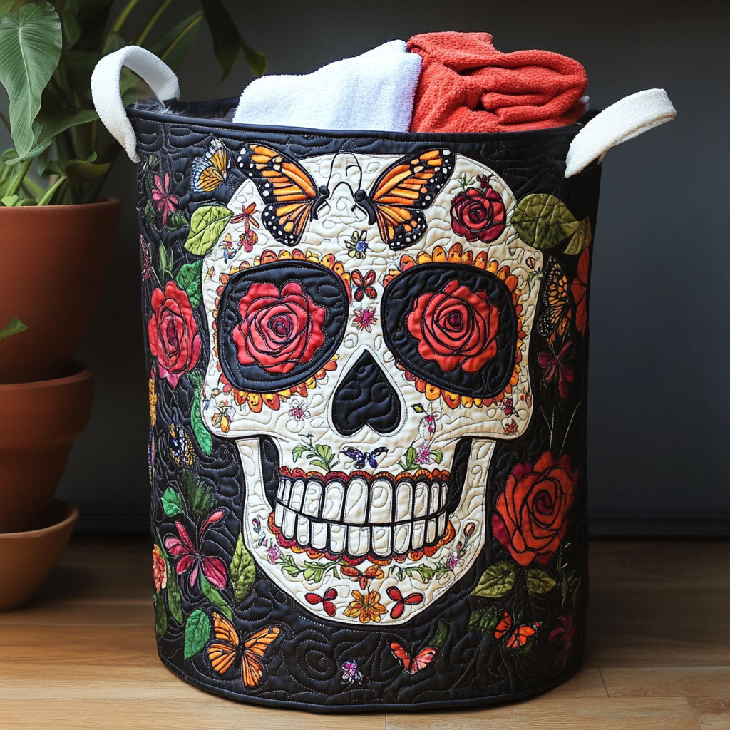 Bone Burner Quilted Laundry Basket Home Decor Stores Day Of The Dead Merchandise