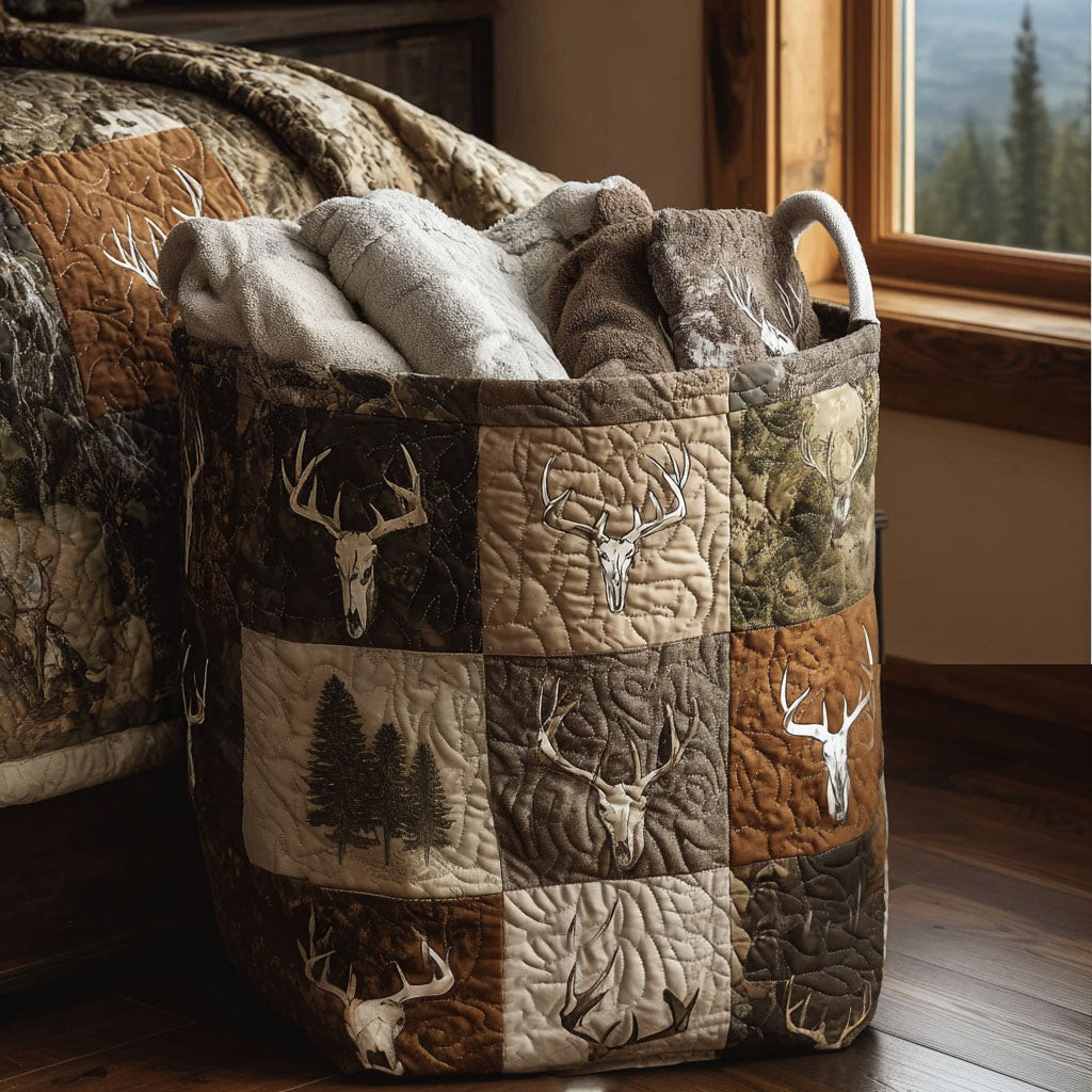 Bone Trail Quilted Laundry Basket Best Laundry Hamper Special Father'S Day Gifts From Daughter