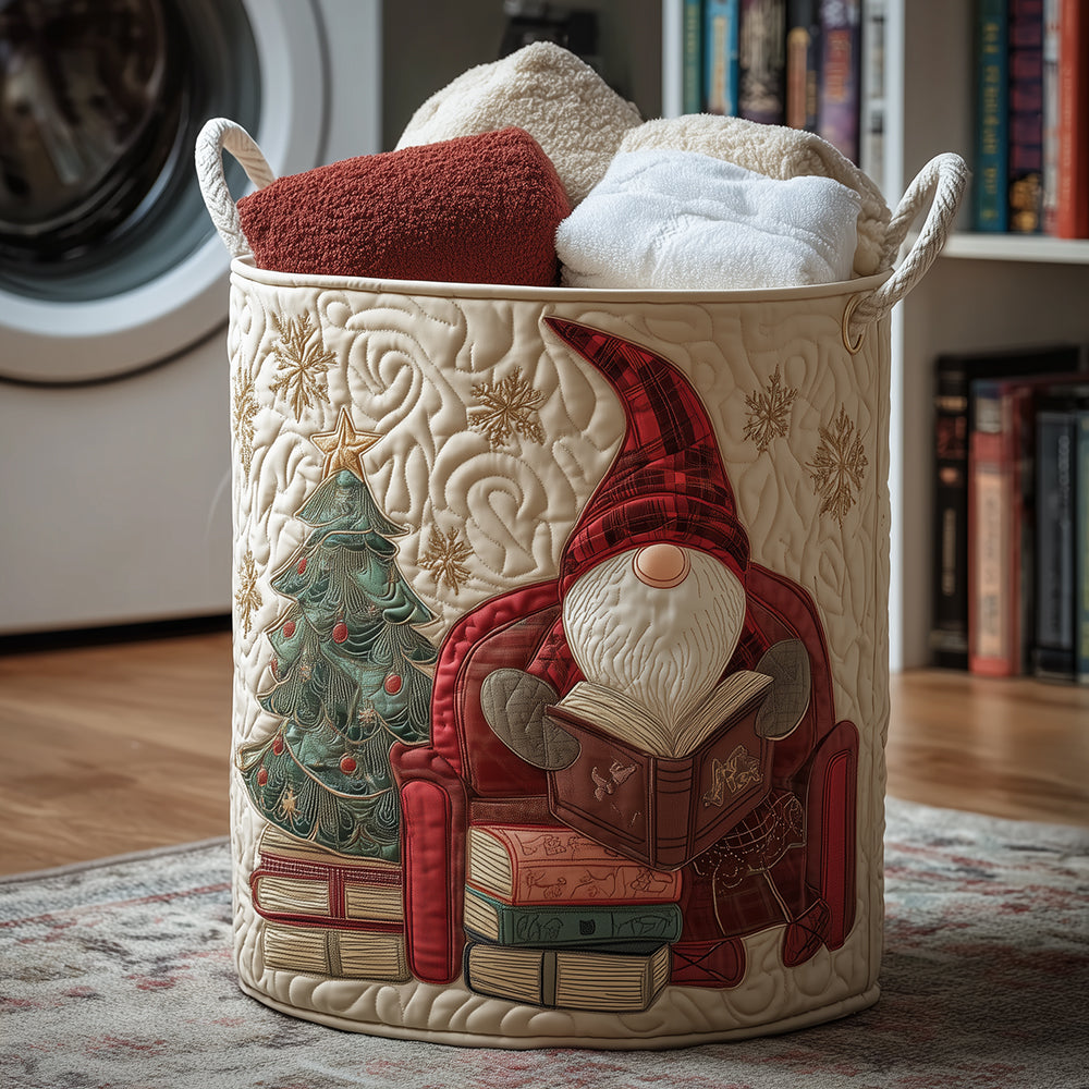 Book Gnome Quilted Laundry Basket Clothes Basket Christmas Gifts For Grandma