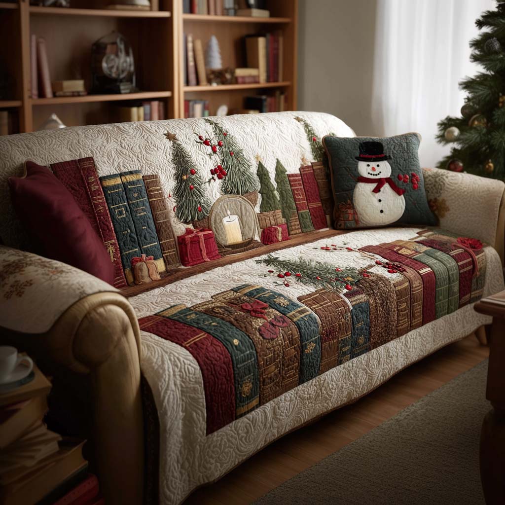Book Haven Quilted Sofa Cover Awesome Couch Covers Gift Ideas For Book Lovers