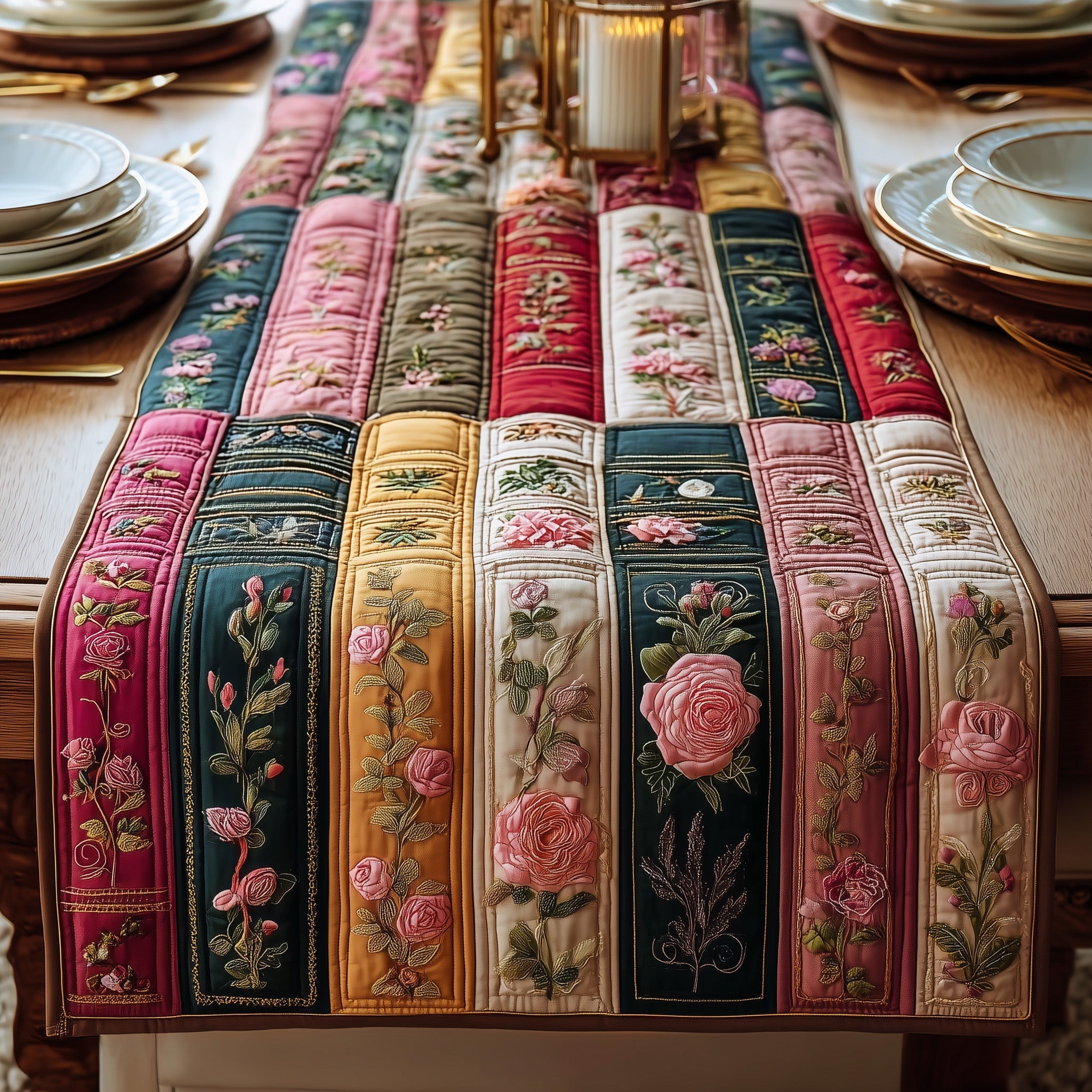 Bookish Quilted Table Runner Dining Room Table Toppers Book Lovers Gifts For Brothers