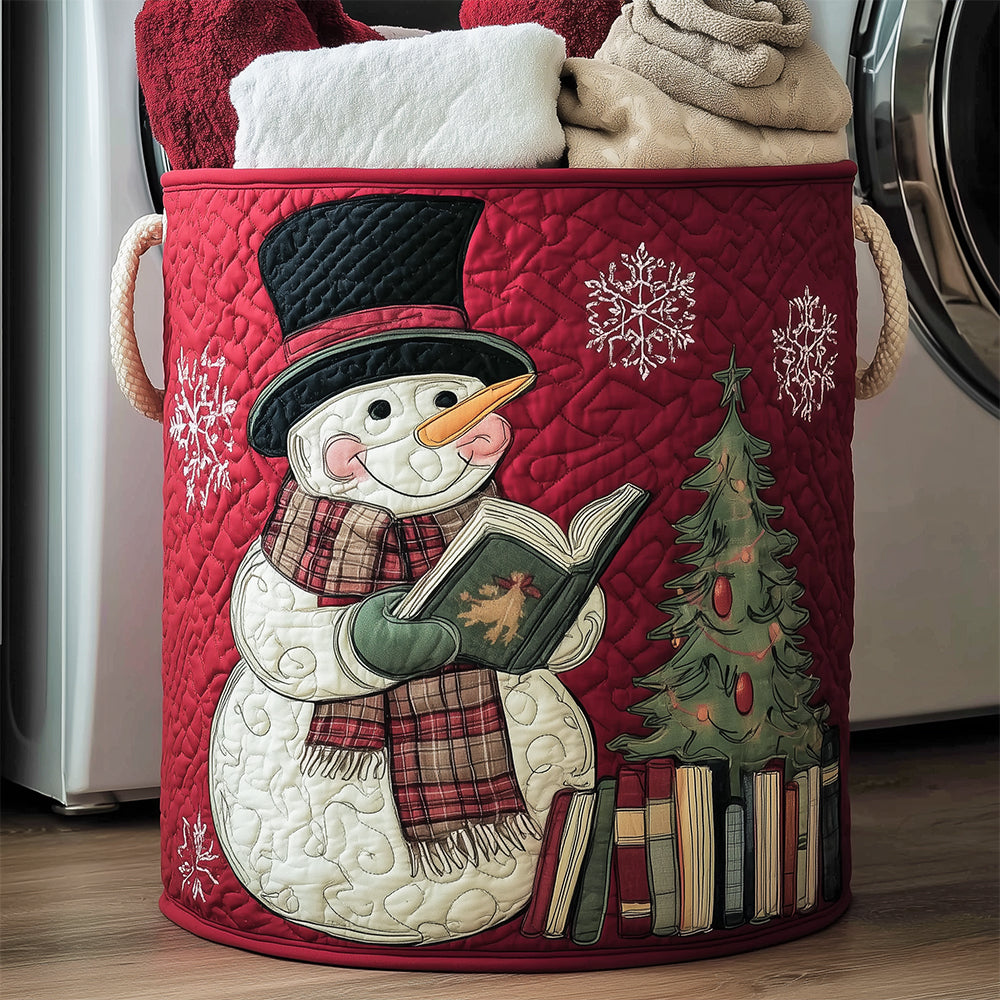 Bookworm Snowman Quilted Laundry Basket Unique Laundry Hamper Ideas Gifts For The Family Christmas