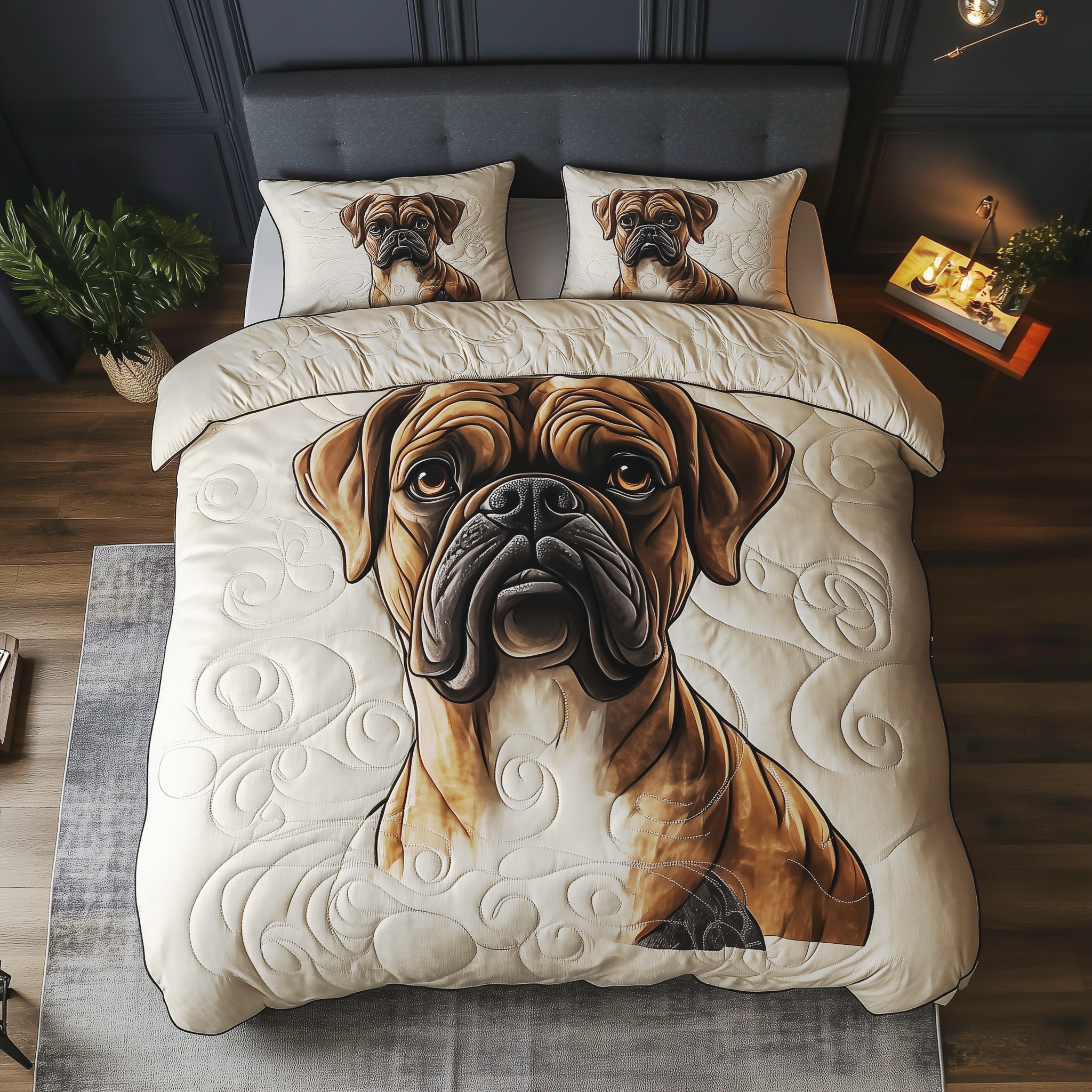 Boxer Dog Quilted Bedding Set Best Queen Sheets Best Gifts For Dog Owners