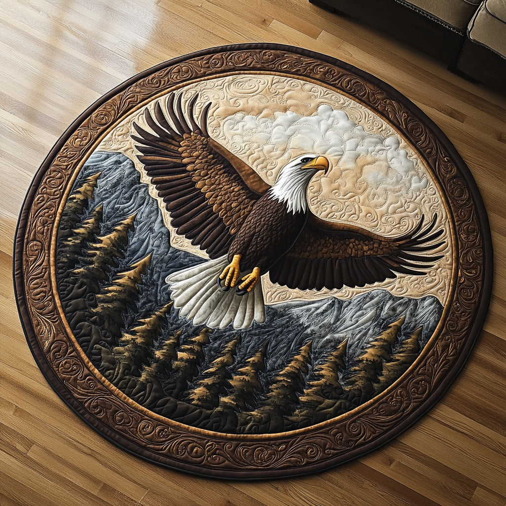 Brave Flight Quilted Round Mat Floor Mat Round Good Gifts For Dads