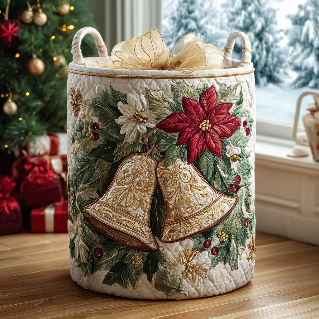 Bright Bell Quilted Laundry Basket Home Decor Shop Christmas Gift Ideas For Grandma