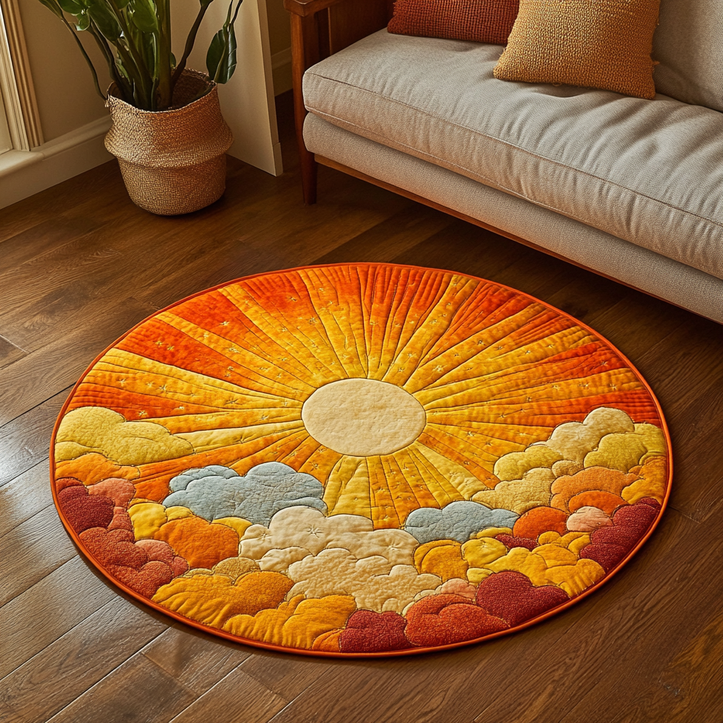 Bright Horizon Quilted Round Mat Round Matts Thoughtful Mother's Day Gifts