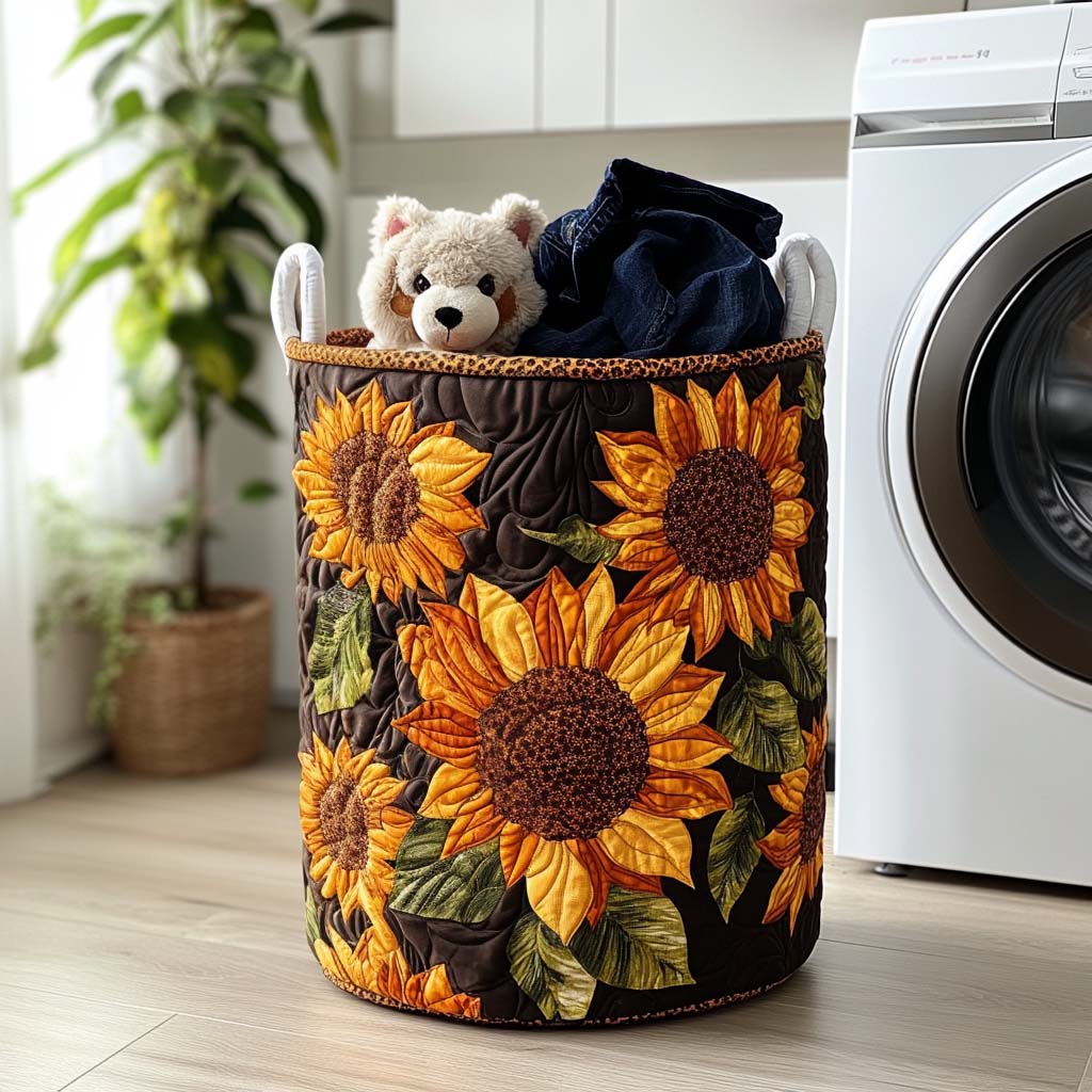 Bright Sun Days Quilted Laundry Basket Unique Laundry Basket Happy Mothers Day Gift