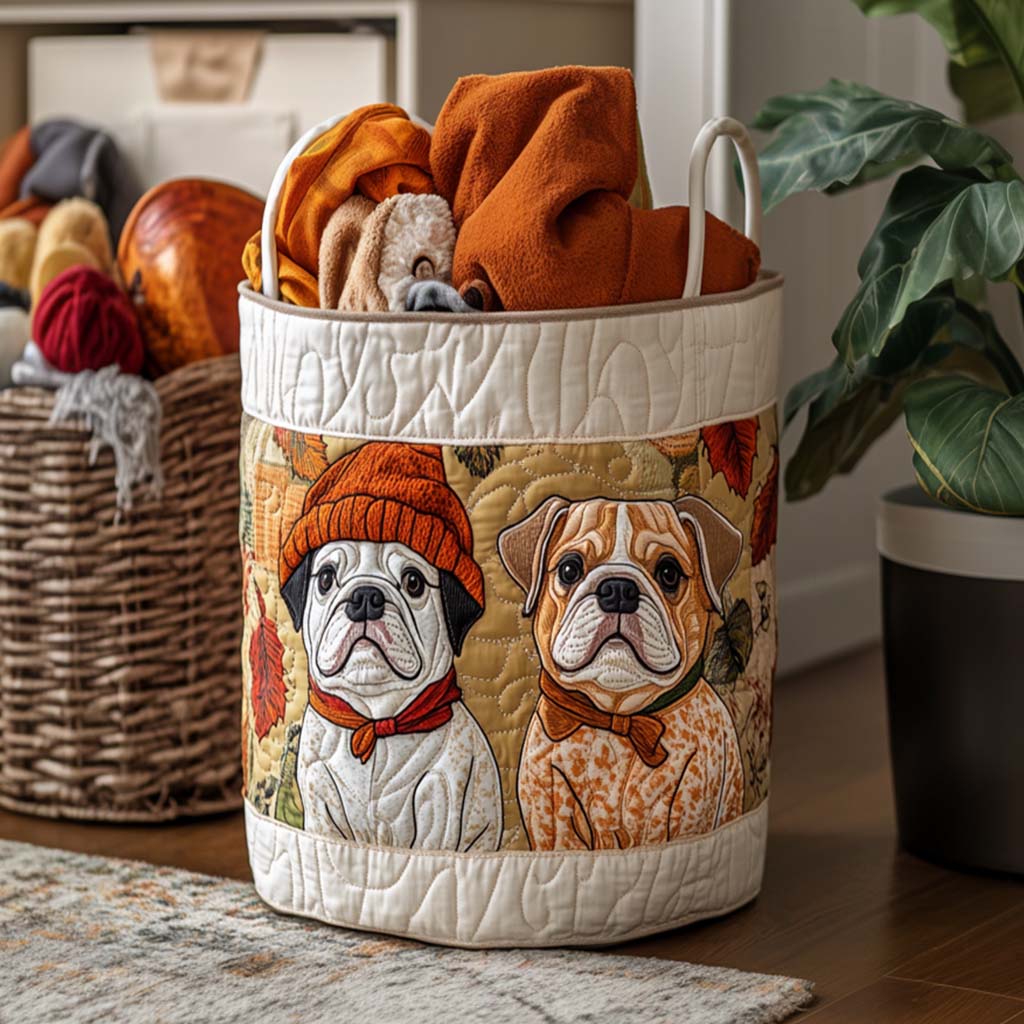 Bulldog Cozy Mood Quilted Laundry Basket Modern Laundry Hamper Gifts With French Bulldogs On Them