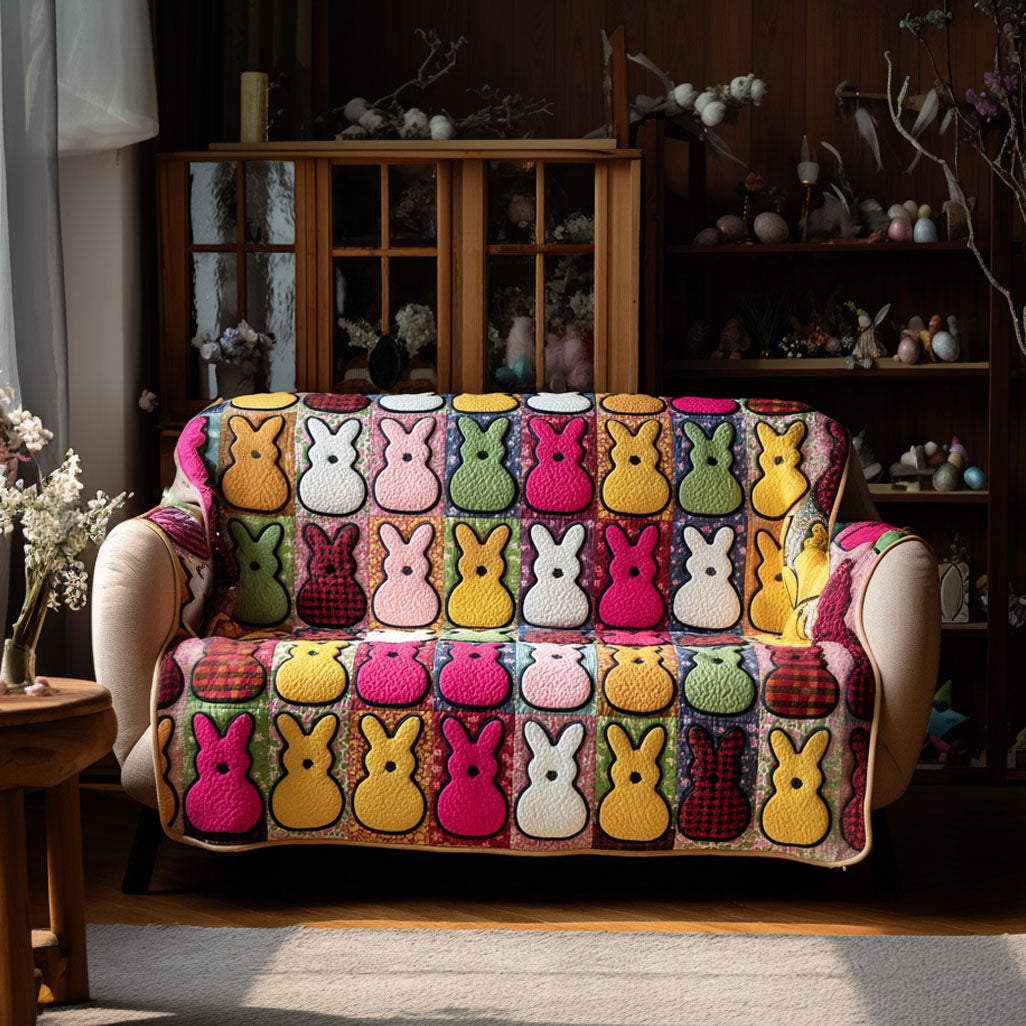 Bunny Patch Dreams Quilted Sofa Cover Couch Cover Sofa Best Easter Presents