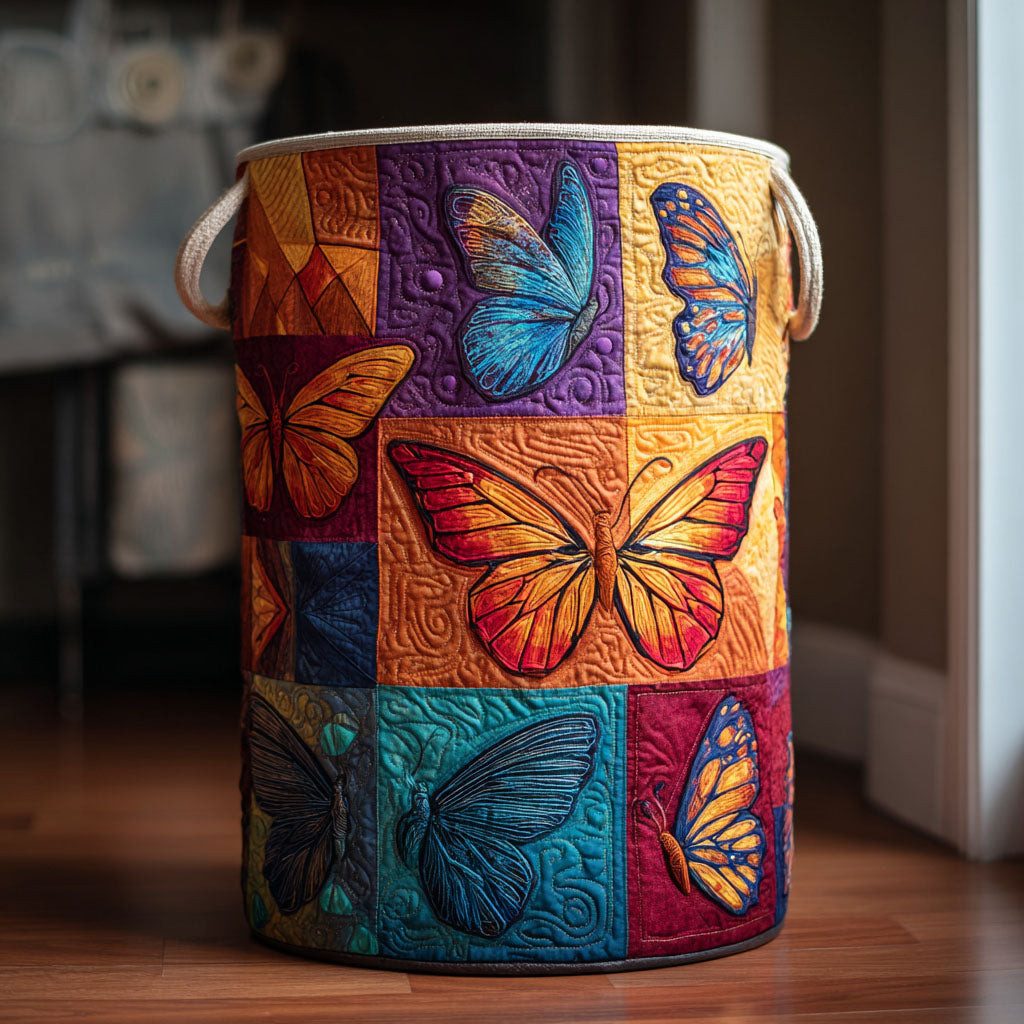 Butterfly Dream Quilted Laundry Basket Best Laundry Basket Best Butterfly Presents For Women