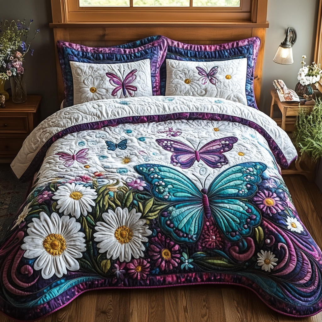 Butterfly Dreams Quilted Bedding Set Bed Decorations Butterfly Presents