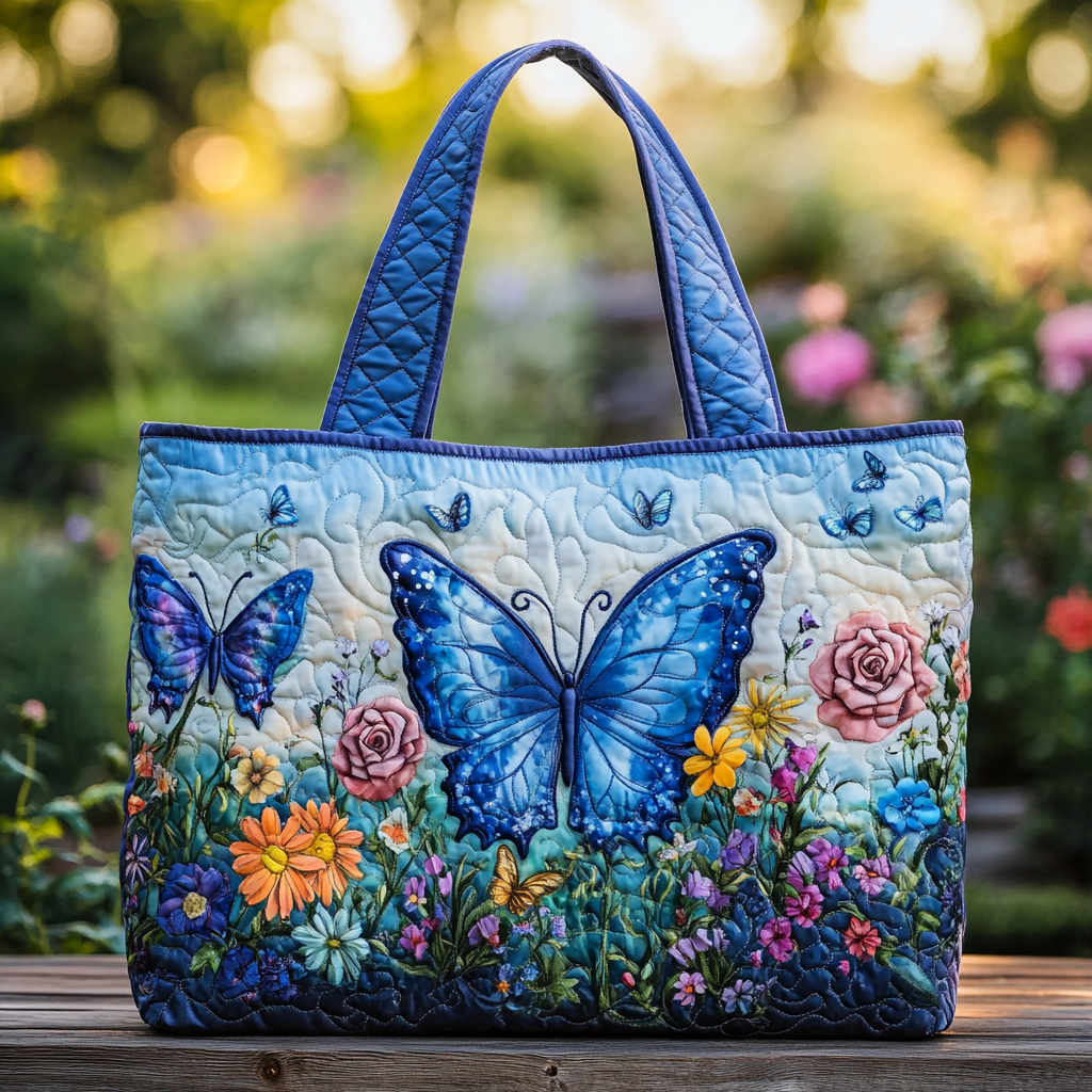 Butterfly Flight Quilted Tote Bag Popular Designer Totes Special Mother's Day Gifts For Mom