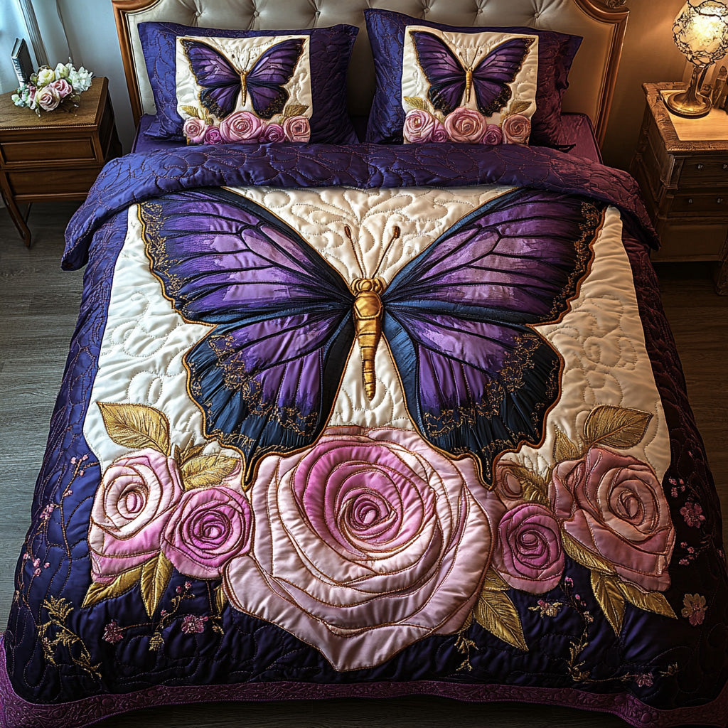 Butterfly Garden Quilted Bedding Set Best Sheet Sets Gifts For Mom From Son