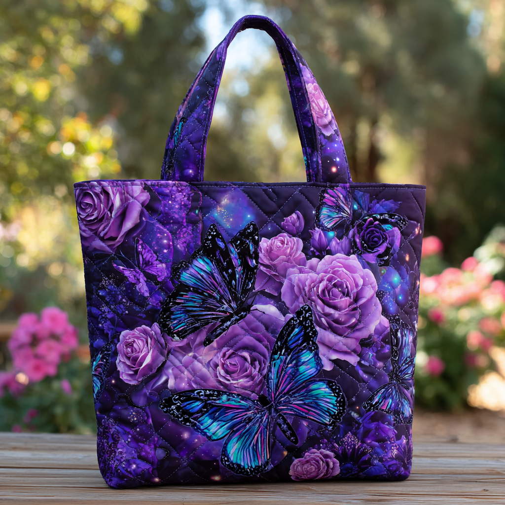 Butterfly Garden Quilted Tote Bag Best Tote Handbags Mother's Day Gifts For Daughter In Law
