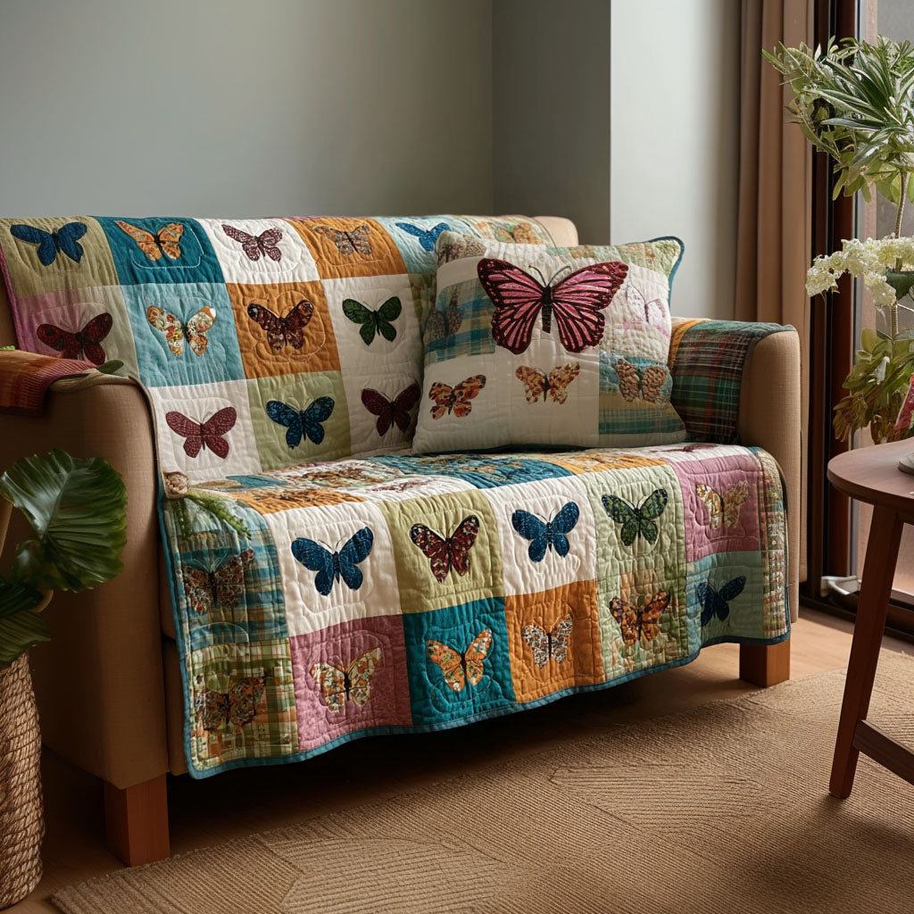 Butterfly Haven Quilted Sofa Cover Best Sofa Covers Butterfly Gifts For Lady