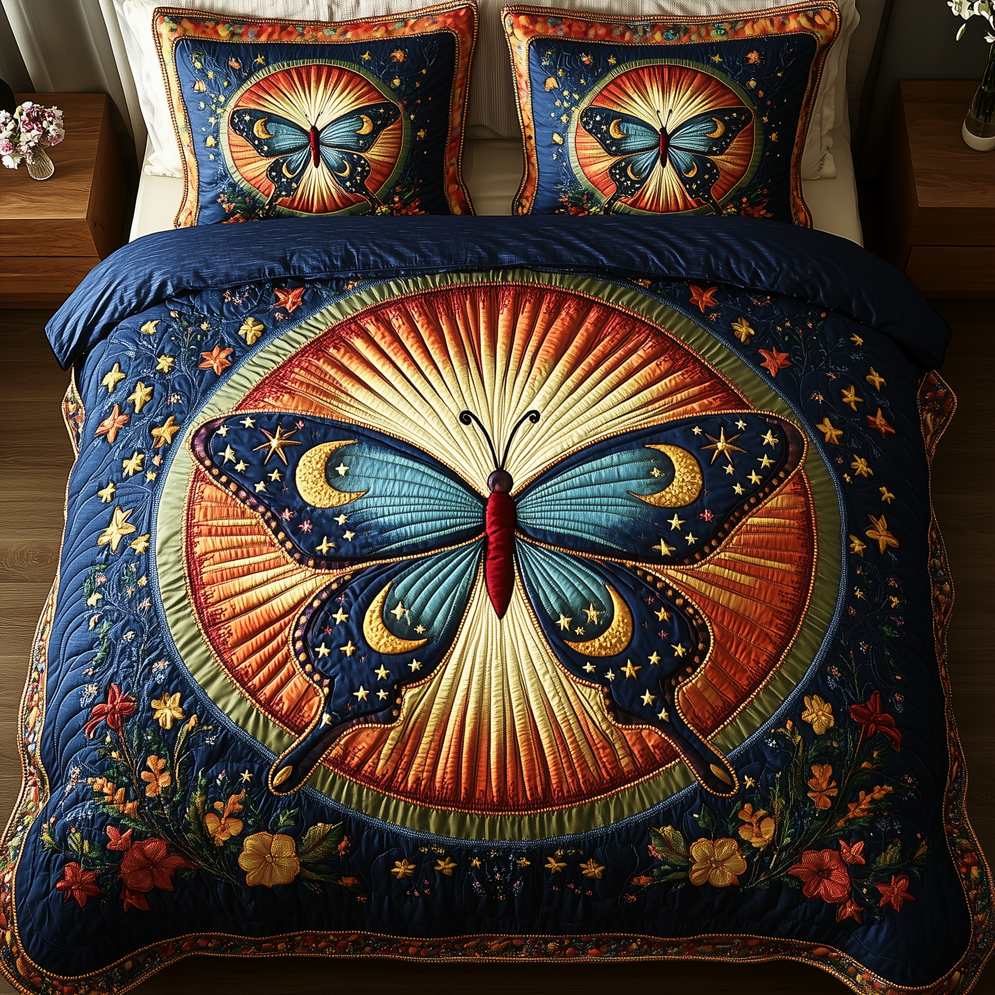Butterfly Radiance Quilted Bedding Set Best Bedding Sets Butterfly Gifts Mother's Day