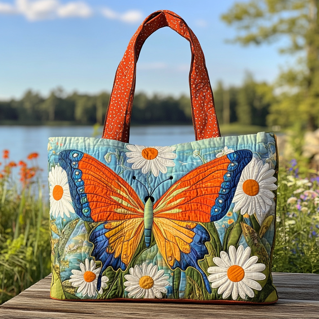Butterfly Whisper Quilted Tote Bag Shoulder Bag Great Presents For Mom