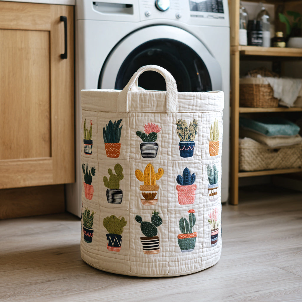 Cactus Planter Pop Quilted Laundry Basket Best Hampers Good Gifts For Mom