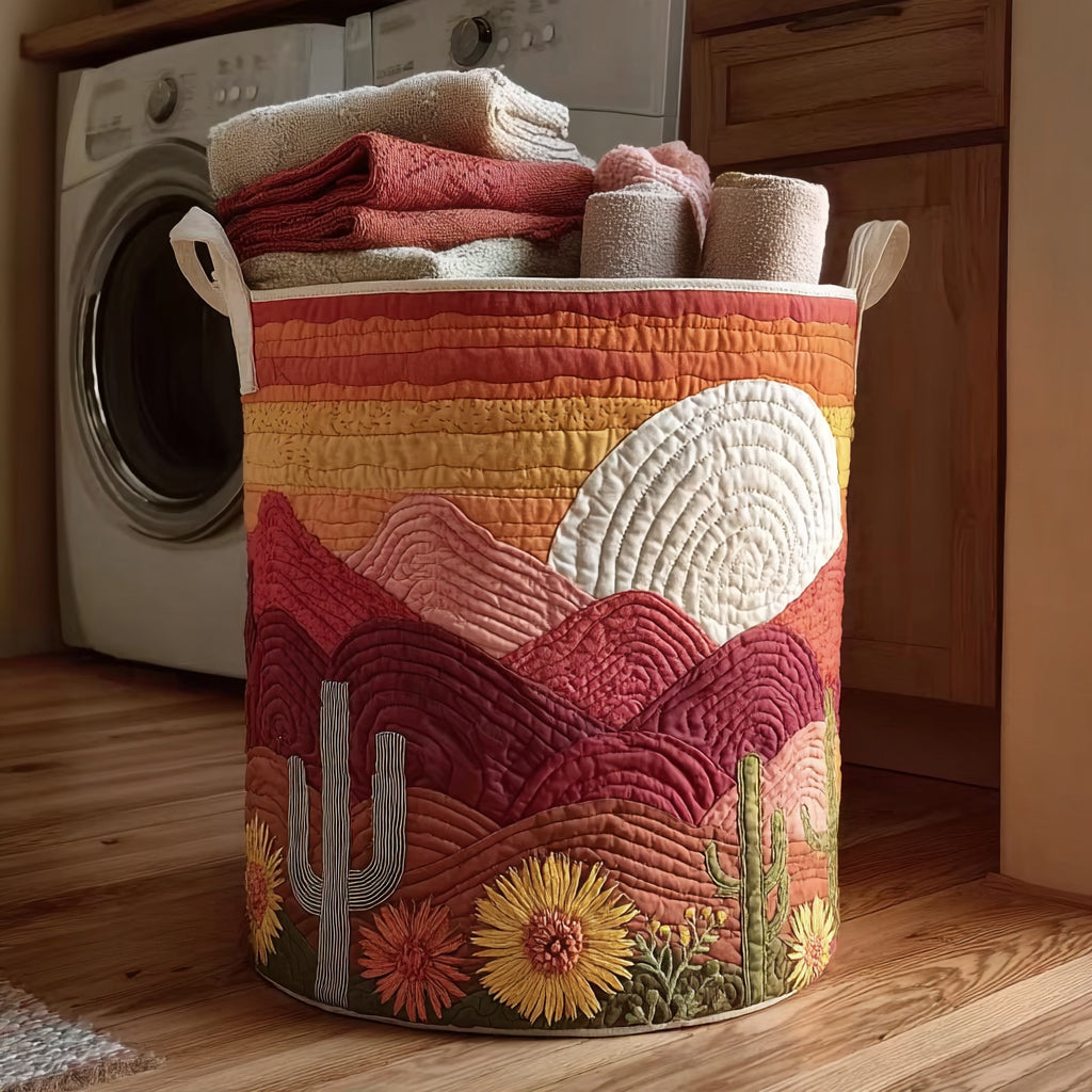 Cactus Western Sun Quilted Laundry Basket Good Laundry Baskets Mother S Day Gift Ideas
