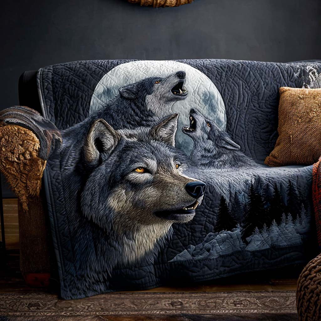 Call of Wild Quilted Sofa Cover Awesome Couch Covers Best Gifts For Wolf Lovers
