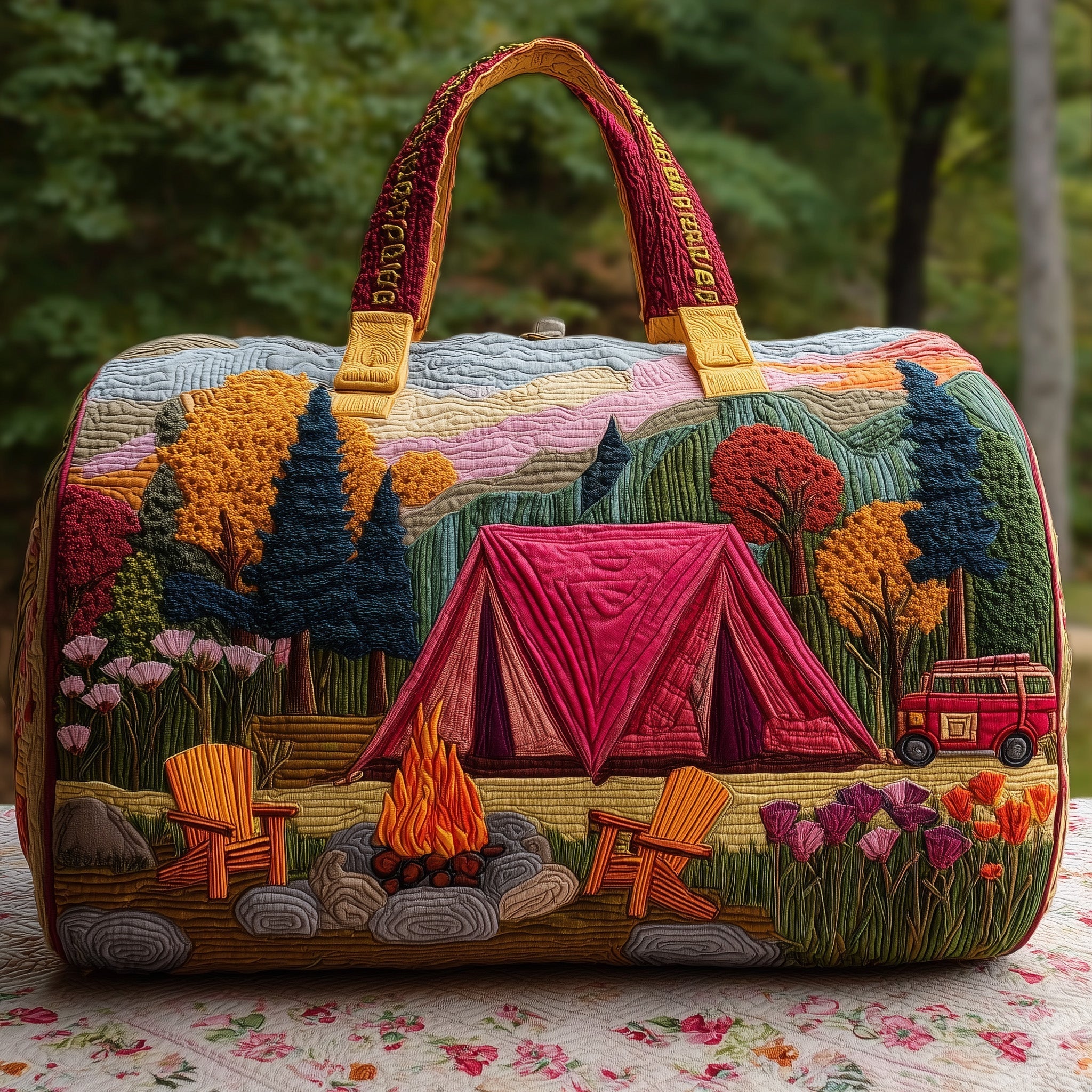 Camper Quilted Duffle Bag Best Duffel Bag Gifts For Mother And Daughter