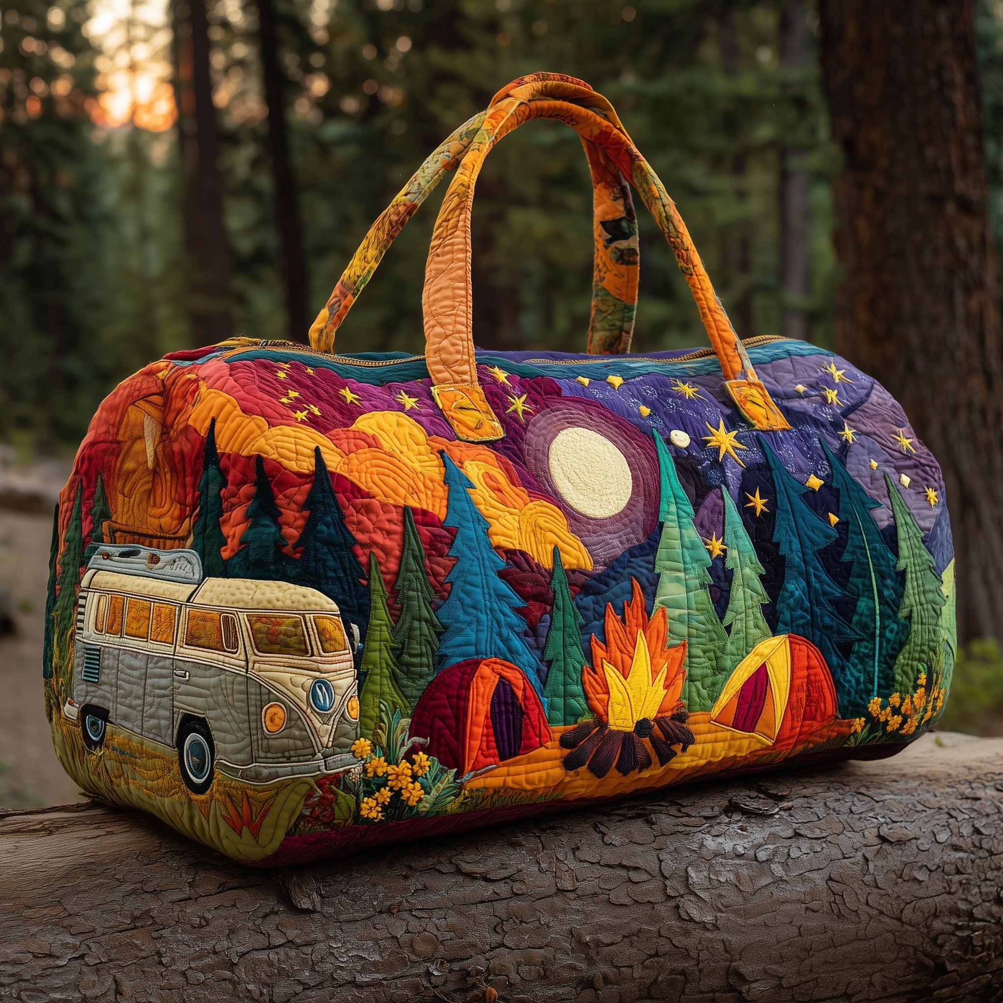 Campfire Dream Quilted Duffle Bag Top Duffel Bags Last Minute Mothers Day