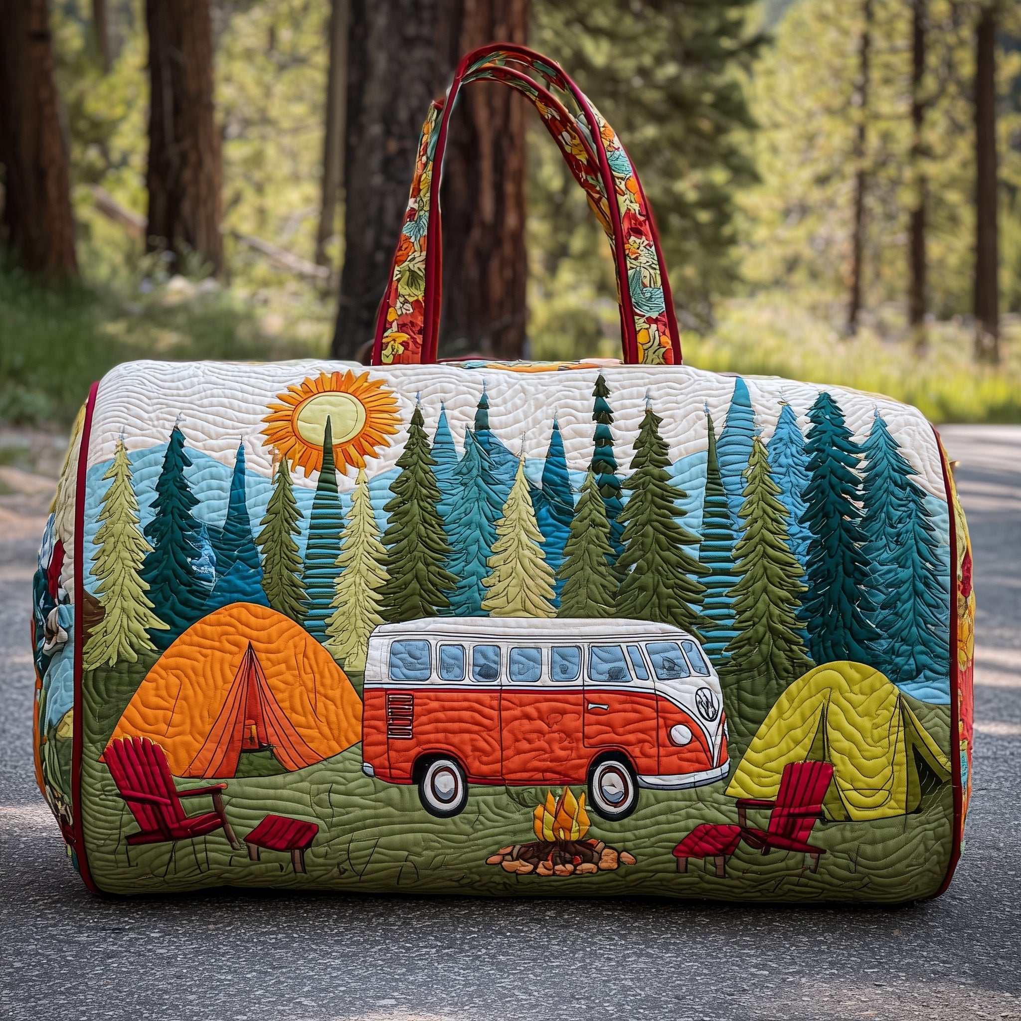 Campfire Dream Quilted Duffle Bag Weekend Travel Bag The Best Mother's Day Gifts