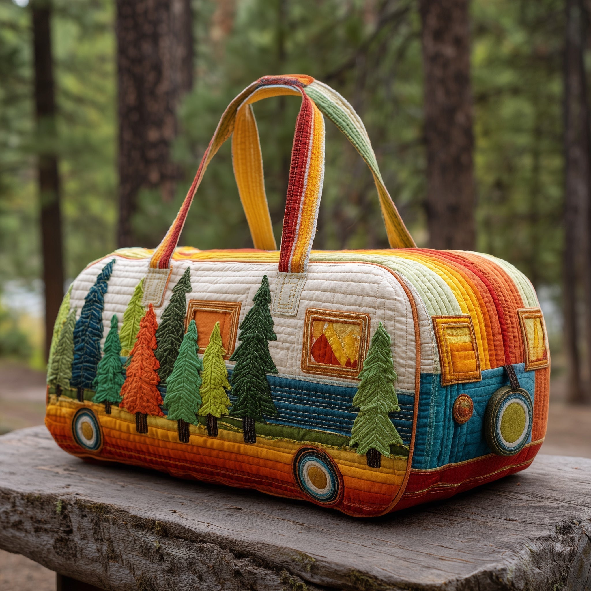 Camping Trailer Quilted Duffle Bag Good Duffel Bags Best Mothers Day Gift Ideas